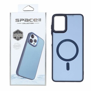 قاب Space مات لنز کربن طرح مگ سیف Samsung Galaxy A07 - سرمه ای (پک دار)