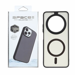قاب Space مات لنز کربن طرح مگ سیف Xiaomi Redmi 14C / Redmi A4 / Poco C75 - مشکی (پک دار)