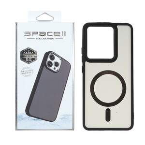 قاب Space مات لنز کربن طرح مگ سیف Xiaomi Redmi Note 13 4G - مشکی (پک دار)