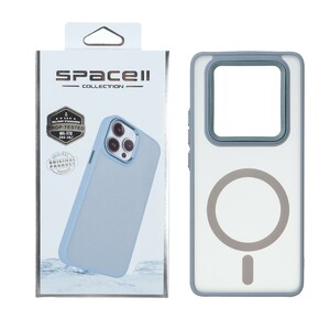 قاب Space مات لنز کربن طرح مگ سیف Xiaomi Redmi Note 14 Pro 4G - فیلی (پک دار)
