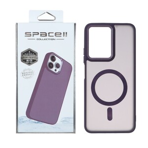 قاب Space مات لنز کربن طرح مگ سیف Xiaomi Redmi Note 12 4G - بنفش (پک دار)