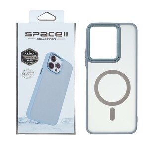 قاب Space مات لنز کربن طرح مگ سیف Xiaomi Redmi 13X / Redmi 13 4G / Poco M6 4G - فیلی (پک دار)