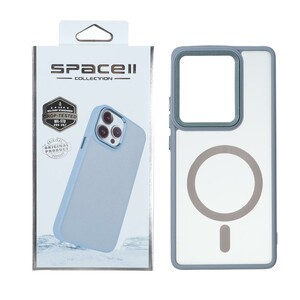 قاب Space مات لنز کربن طرح مگ سیف Xiaomi Redmi Note 14S / Note 13 Pro 4G / Poco M6 Pro 4G - فیلی (پک دار)