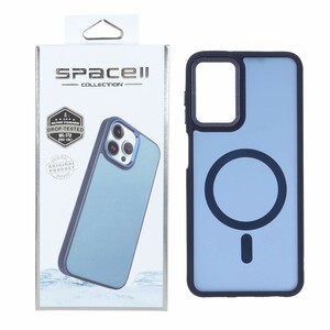 قاب Space مات لنز کربن طرح مگ سیف Samsung Galaxy A13 4G / A13 5G / A04s / M13 4G / M23 / F13 - سرمه ای (پک دار)