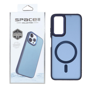 قاب Space مات لنز کربن طرح مگ سیف Xiaomi Redmi Note 12S / Xiaomi Redmi Note 11 4G / Redmi Note 11S - سرمه ای (پک دار)