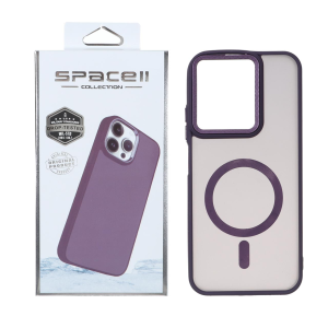 قاب Space مات لنز کربن طرح مگ سیف Xiaomi Redmi 15C / Poco C85 - بنفش (پک دار)