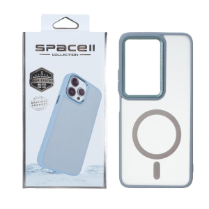 قاب Space مات لنز کربن طرح مگ سیف Xiaomi Redmi 15 4G - فیلی (پک دار)