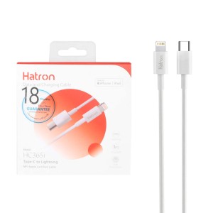 کابل شارژ فست Hatron Type-C To Lightning مدل HC365i - سفید