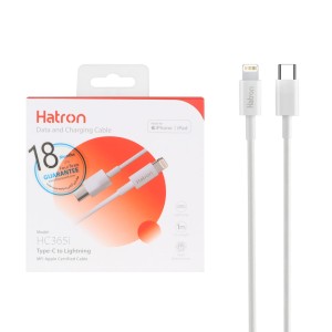 کابل شارژ فست Hatron Type-C To Lightning مدل HC365i - سفید