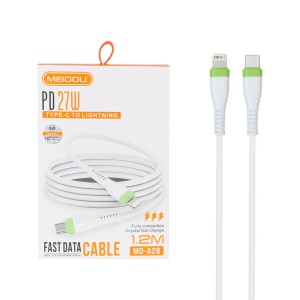 کابل شارژ 1.2 متری فست و Meidou Type-C To Lightning PD مدل MD-A28 27W - سفید
