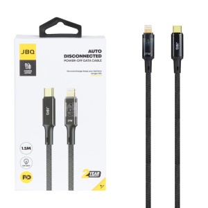 کابل شارژ 1.5 متری PD و فست JBQ Type-C to Lightning مدل CA-728 - مشکی (گارانتی یکساله رصاصی)