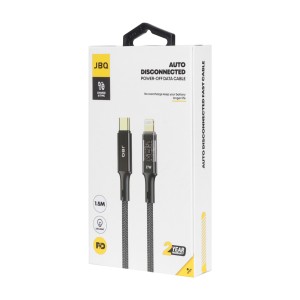 کابل شارژ 1.5 متری PD و فست JBQ Type-C to Lightning مدل CA-728 - مشکی (گارانتی یکساله رصاصی)