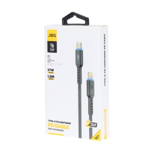 کابل شارژ 1.5 متری PD و فست JBQ Type-C to Lightning مدل CA-722 - مشکی (گارانتی یکساله رصاصی)