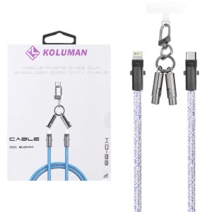 کابل شارژ فست Koluman Type-C to Lightning مدل KD-88 30W - طوسی (گارانتی یکساله PMC)