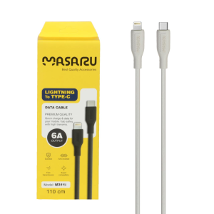 کابل شارژ 1.1 متری فست Masaru Type-C to Lightning مدل M311i - سفید - SMO