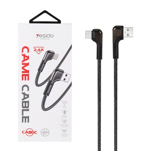 کابل شارژ  و دیتا 1.2 متری فست کنفی Yesido Type-C مدل CA80C - مشکی (گارانتی 18 ماه تعویض نیکان همراه)