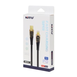 کابل شارژ  و دیتا PD و فست کنفی NITU Type-C to Type-C مدل NC322 - مشکی (گارانتی 18 ماه تعویض نیکان همراه)