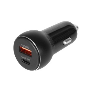 شارژر فندکی PD و فست دو پورت VIPLATINA مدل VK26L 50W به همراه کابل شارژ Type-C To Lightning - مشکی (گارانتی 18 ماه تعویض نیکان همراه)