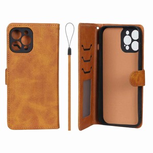کیف موبایل مگنتی درجه یک داخل خز MNC Plus مدل Apple iPhone 12 Pro Max - عسلی