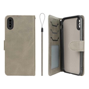 کیف موبایل مگنتی درجه یک داخل خز MNC Plus مدل Apple iPhone X / iPhone XS - خاکستری