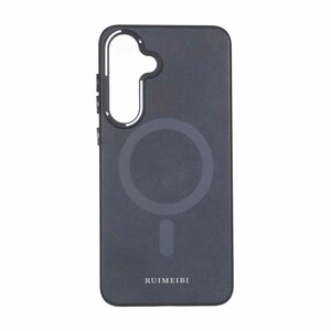 قاب Ruimeibi طرح مگ سیف لنز خطی Samsung Galaxy S25 FE - سرمه ای تیره