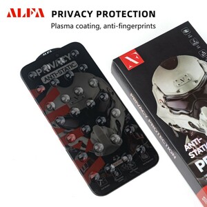 محافظ صفحه نمایش شیشه ای Full Cover ALFA Anti Static Privacy مدل Samsung Galaxy A20s