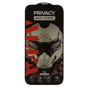 محافظ صفحه نمایش شیشه ای Full Cover ALFA Anti Static Privacy مدل Apple iPhone 17 / iPhone 16 Pro (بدون پک)