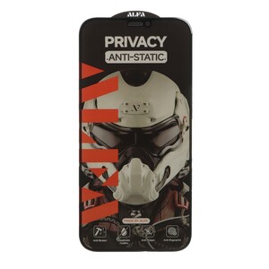 محافظ صفحه نمایش شیشه ای Full Cover ALFA Anti Static Privacy مدل Apple iPhone 12 / iPhone 12 Pro (بدون پک)