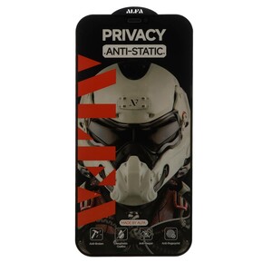 محافظ صفحه نمایش شیشه ای Full Cover ALFA Anti Static Privacy مدل Apple iPhone 12 Pro Max (بدون پک)
