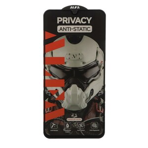 محافظ صفحه نمایش شیشه ای Full Cover ALFA Anti Static Privacy مدل Samsung Galaxy A20 / A30 / A30S / A50 / A50S / M10S / M21 / M21S / M30 / M30S / M31 / Redmi Note 7 / Note 7 pro / Note 7s / Honor 9a / Y6p (بدون پک)