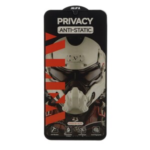 محافظ صفحه نمایش شیشه ای Full Cover ALFA Anti Static Privacy مدل Xiaomi Redmi Note 8 Pro / Poco M3 / Redmi 9T / Note 9 4G (بدون پک)