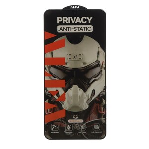 محافظ صفحه نمایش شیشه ای Full Cover ALFA Anti Static Privacy مدل Samsung Galaxy A71 / A72 / A73 / M51 / M52 / M53 / M54 / M62 / Note 12 Pro 5G / Note 12 Pro Plus / Poco X5 Pro / Poco F5 (بدون پک)