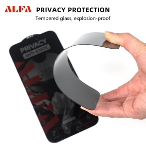محافظ صفحه نمایش شیشه ای Full Cover ALFA Anti Static Privacy مدل Samsung Galaxy A51 / A52 / A53 / M31s / S20 fe (بدون پک)
