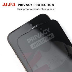 محافظ صفحه نمایش شیشه ای Full Cover ALFA Anti Static Privacy مدل Samsung Galaxy A51 / A52 / A53 / M31s / S20 fe (بدون پک)