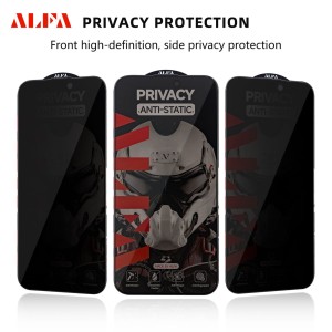 محافظ صفحه نمایش شیشه ای Full Cover ALFA Anti Static Privacy مدل Samsung Galaxy A51 / A52 / A53 / M31s / S20 fe (بدون پک)