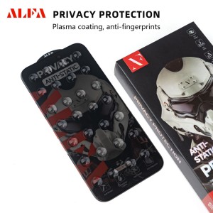 محافظ صفحه نمایش شیشه ای Full Cover ALFA Anti Static Privacy مدل Samsung Galaxy A51 / A52 / A53 / M31s / S20 fe (بدون پک)