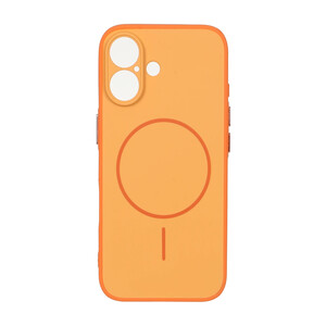 قاب Soft طرح مگ سیف محافظ لنزدار Apple iPhone 16 - نارنجی