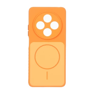 قاب Soft طرح مگ سیف محافظ لنزدار Xiaomi Redmi 14C / Redmi A4 / Poco C75 - نارنجی