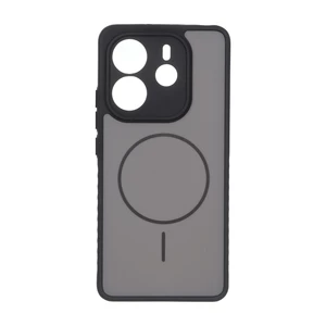 قاب Soft طرح مگ سیف محافظ لنزدار Xiaomi Redmi Note 14 4G - خاکستری