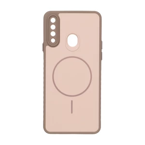 قاب Soft طرح مگ سیف محافظ لنزدار Samsung Galaxy A20s - نسکافه ای
