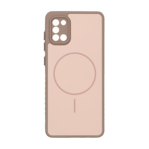 قاب Soft طرح مگ سیف محافظ لنزدار Samsung Galaxy A31 - نسکافه ای