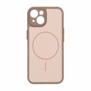 قاب Soft طرح مگ سیف محافظ لنزدار Apple iPhone 15 - صحرایی