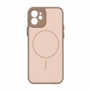 قاب Soft طرح مگ سیف محافظ لنزدار Apple iPhone 12 - صحرایی