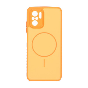 قاب Soft طرح مگ سیف محافظ لنزدار Xiaomi Redmi Note 10 4G / Redmi Note 10S / Poco M5S - نارنجی