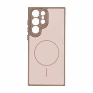 قاب Soft طرح مگ سیف محافظ لنزدار Samsung Galaxy S22 Ultra - نسکافه ای