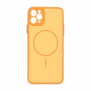 قاب Soft طرح مگ سیف محافظ لنزدار Apple iPhone 11 Pro Max - نارنجی