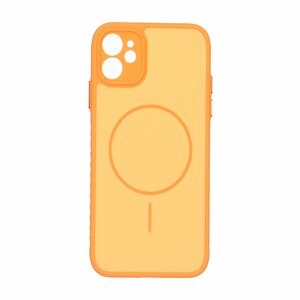 قاب Soft طرح مگ سیف محافظ لنزدار Apple iPhone 11 - نارنجی
