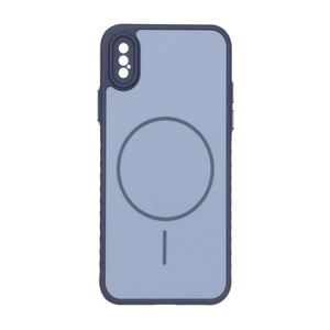 قاب Soft طرح مگ سیف محافظ لنزدار Apple iPhone X / iPhone XS - آبی