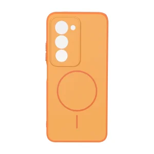 قاب Soft طرح مگ سیف محافظ لنزدار Xiaomi Redmi 15 4G - نارنجی
