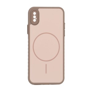 قاب Soft طرح مگ سیف محافظ لنزدار Apple iPhone X / iPhone XS - صحرایی